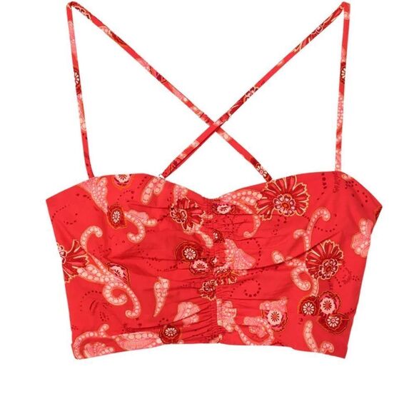 A.L.C. Arit Floral Cotton Crop Top NWT $297 - Picture 3 of 7